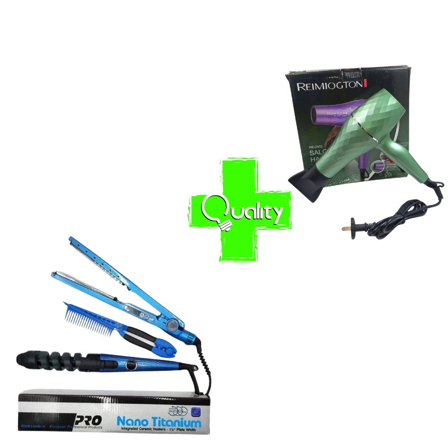 Combo Nano Titanium+Secador RE2602